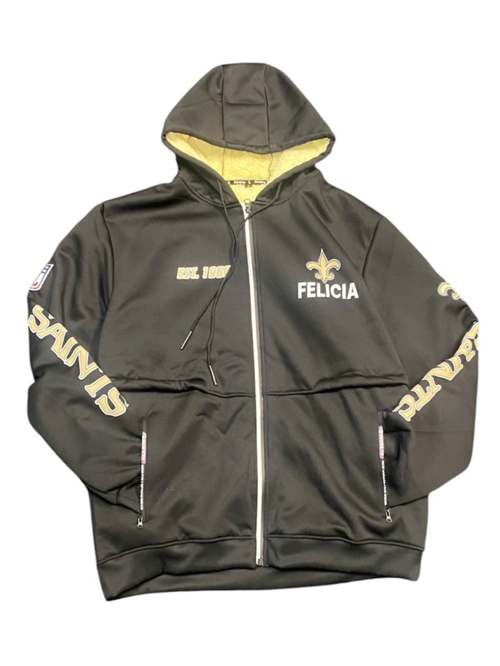 NWT New Orleans Zip Up Hoodie L‎ F61